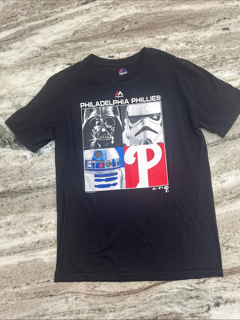 Fanatics Black Philadelphia Phillies Star Wars Graphic Tee